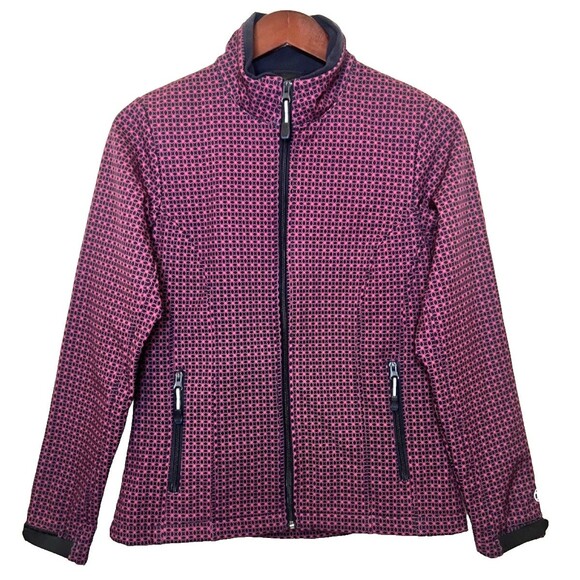 ROPER Women's Pink/ Geometric Softshell Fleece Lined Tech Jacket Cowgirl Small - Picture 1 of 9